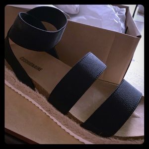 Cork espadrille sandal